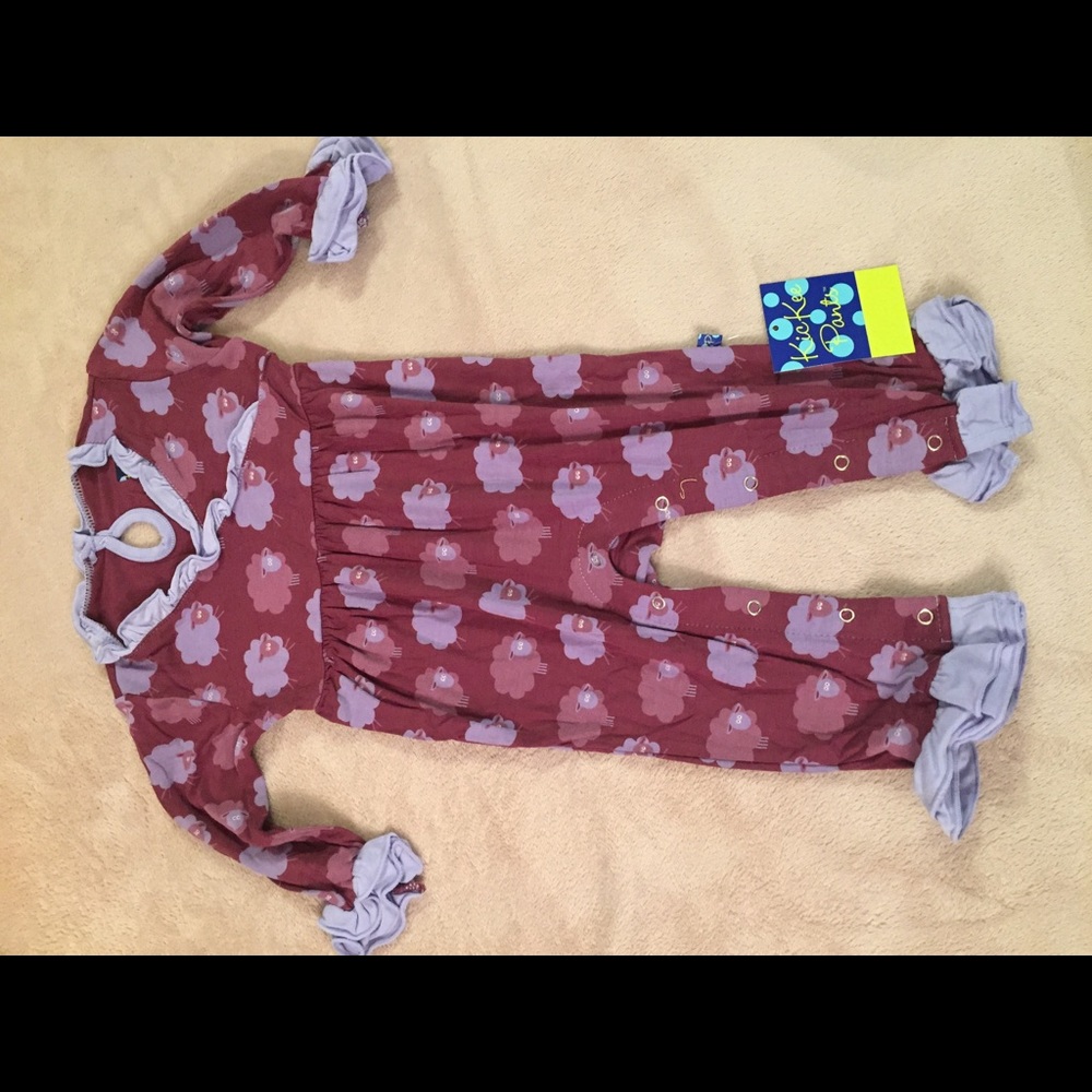 NWT Kickee Sheep Kimono Romper